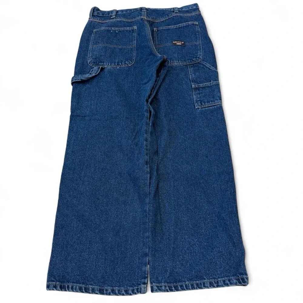 Vintage Smiths Workwear Baggy Blue Denim Carpenter Jeans Men's 33x30 Skater Y2K